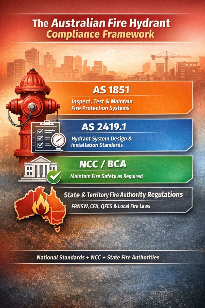 Info Graphic Of The Australian Fire Hydrant Compliance Framework